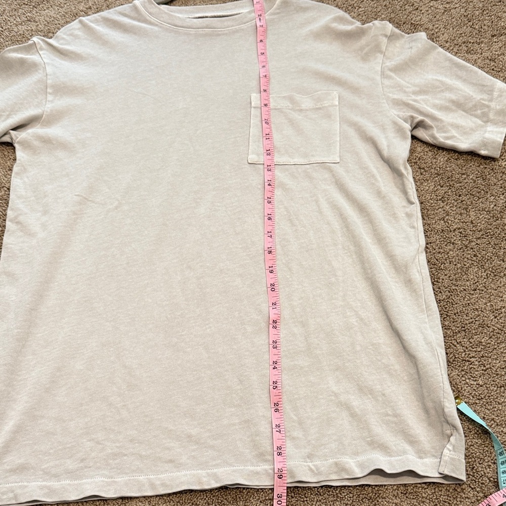 Women’s Madewell Oversized Boyfriend One-Pocket Greige T-Shirt Size XXS - Picture 5 of 7